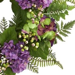 Nearly Natural 4230 24" Hydrangea Berry Wreath Purple -Organic Plant Shop 61zqc2v4I7L